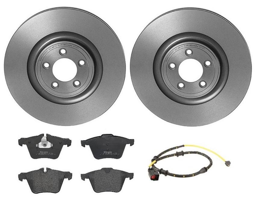 Jaguar Brembo Brakes Kit - Pads and Rotors Front (355mm) (Low-Met) T2R5939 - Brembo 1534222KIT